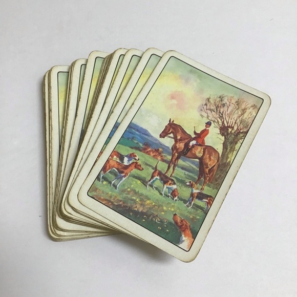 Equestrian Playing Cards Horses 2 Decks John Waddington Leeds & London Vintage - Picture 14 of 16
